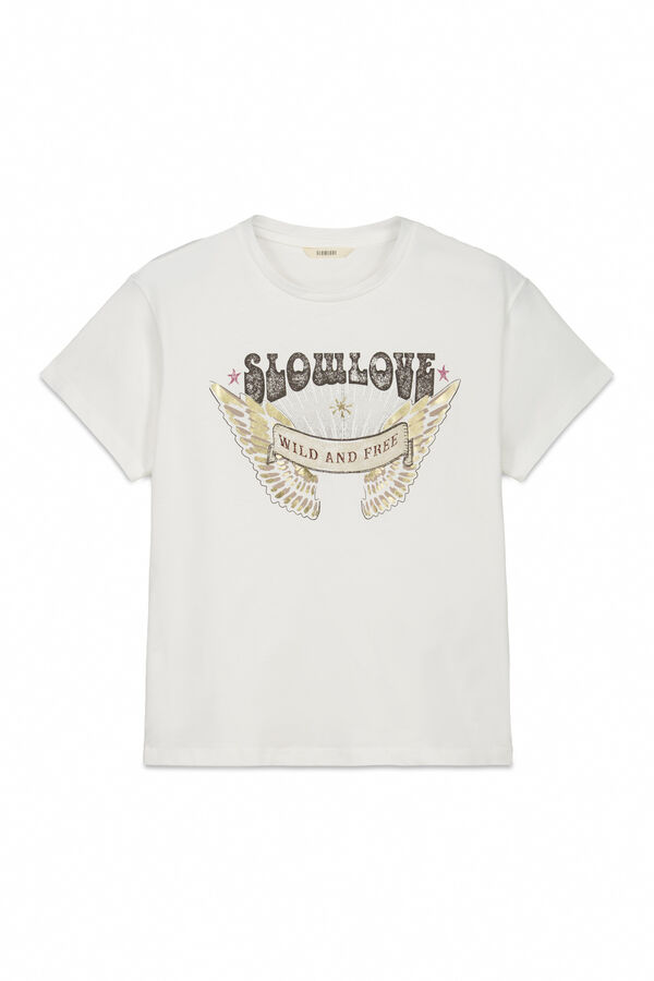 Slowlove Camiseta slowlove estampada White