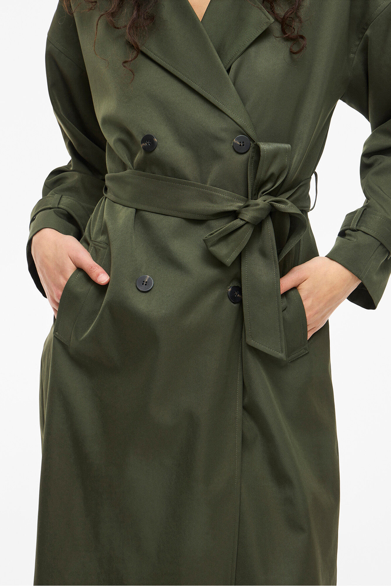 Vila Gabardina larga anudada