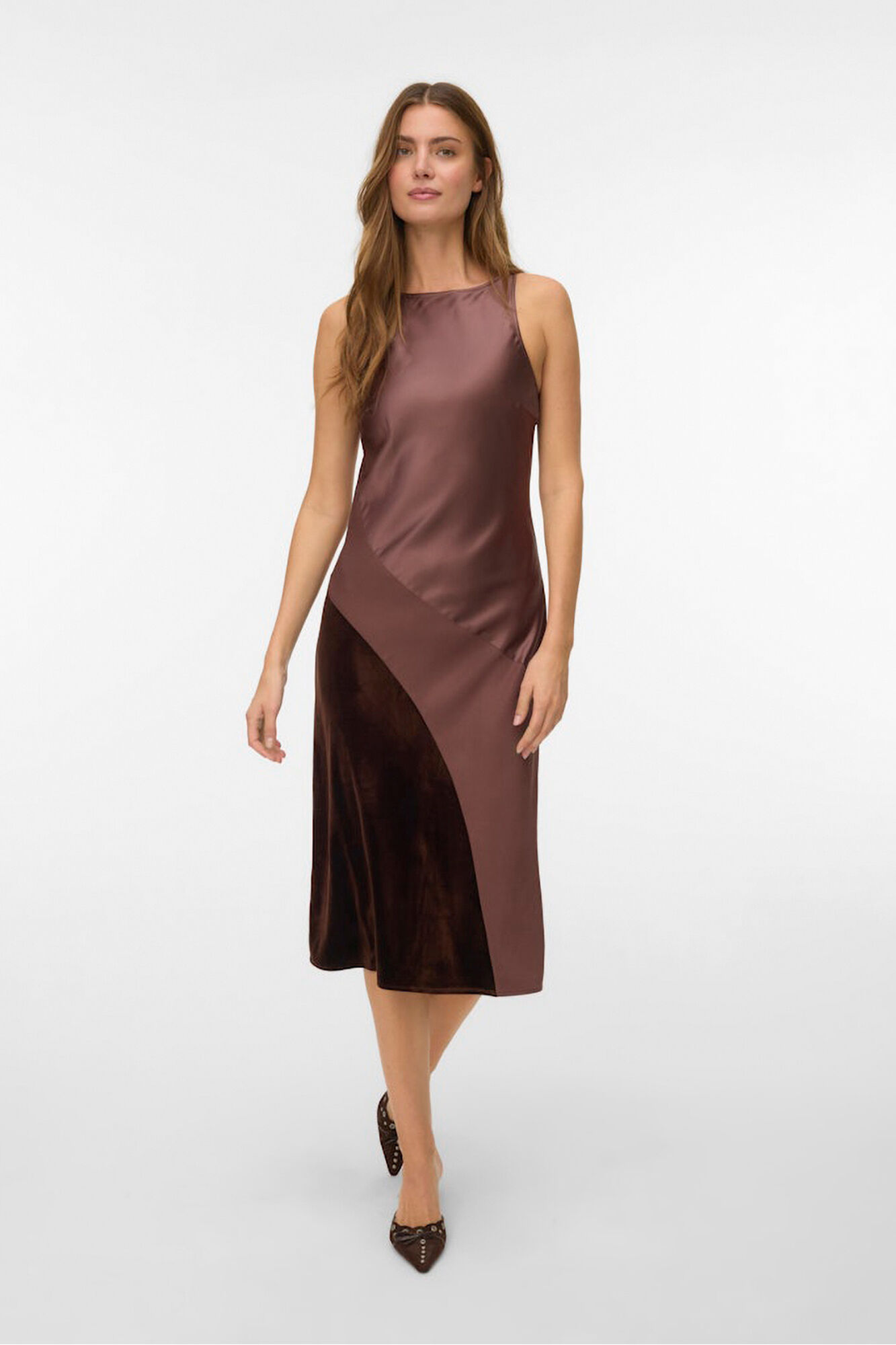 Vero Moda Vestido midi sem mangas 