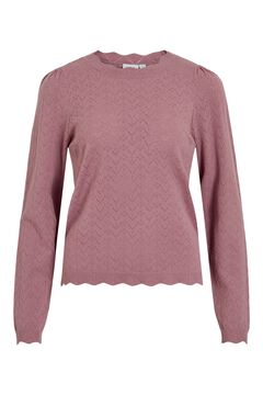 Vila Jersey de punto calado Rosa