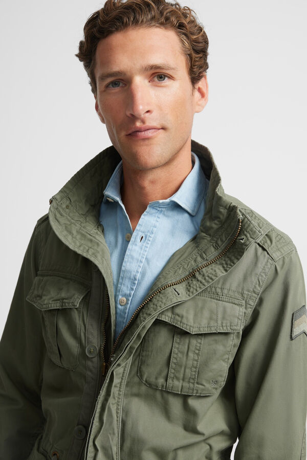 Silbon Garment dye military jacket Green