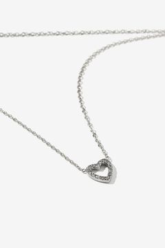 Vilanova Collar de Acero Inoxidable con Coraz&oacute;n Brillante