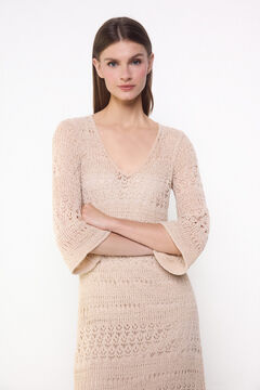 Slowlove Vestido punto calado