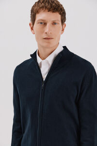 Cortefiel Cárdigan algodón con cashmere cierre cremallera