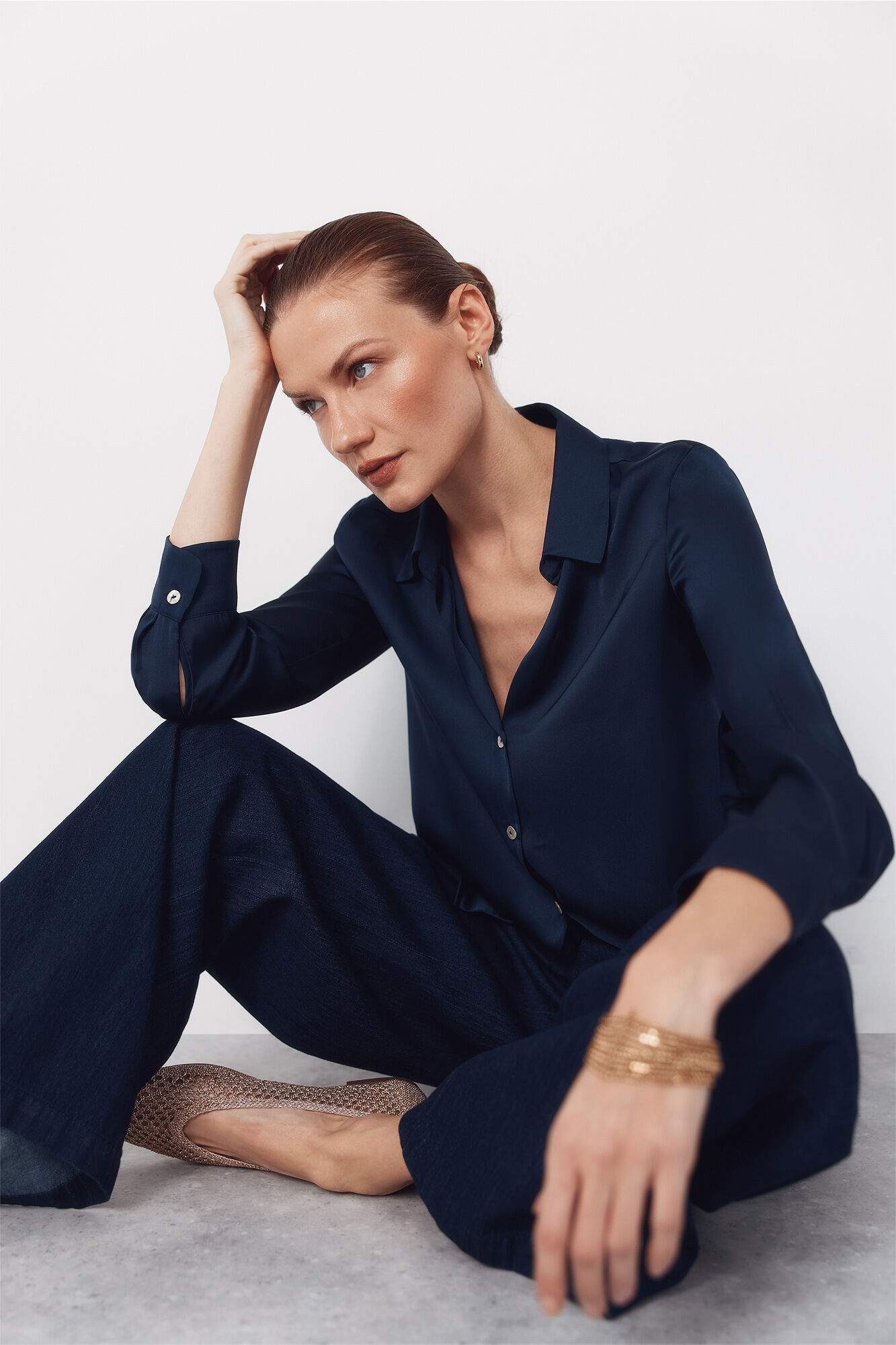 Cortefiel Camisa satinada