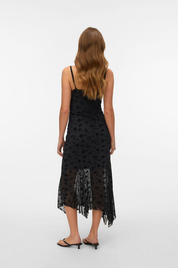 Vero Moda Vestido midi de tirantes Negro