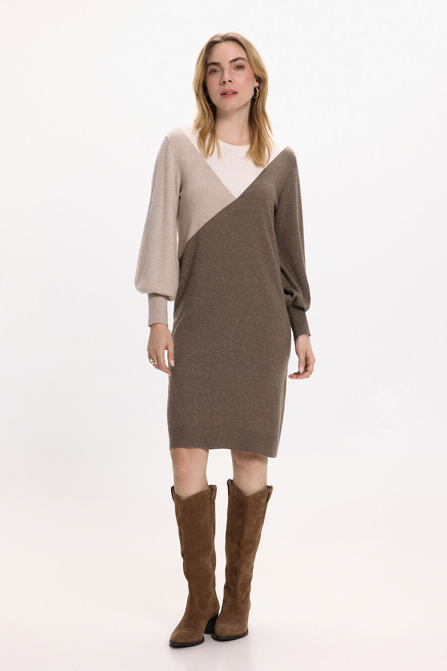 Vestido de punto con viscosa