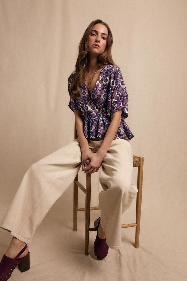 Slowlove Blusa bordado estampada Multicolorido