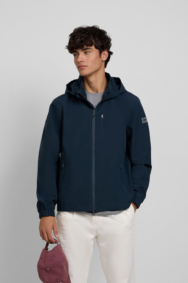 Silbon Chaqueta capucha cortavientos Azul marino