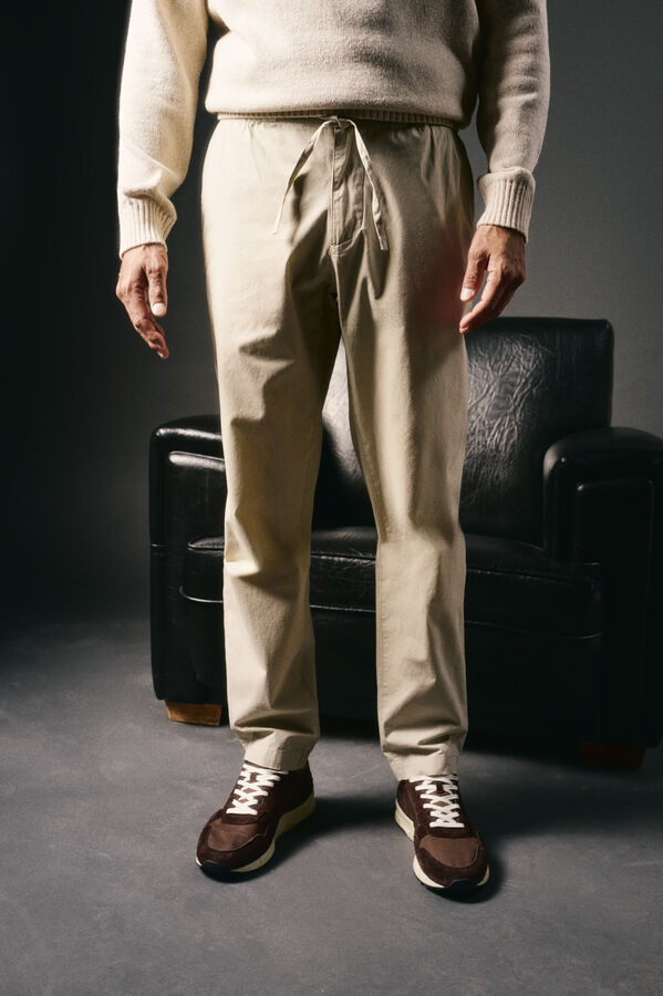 OOTO Light elasticated trousers Beige