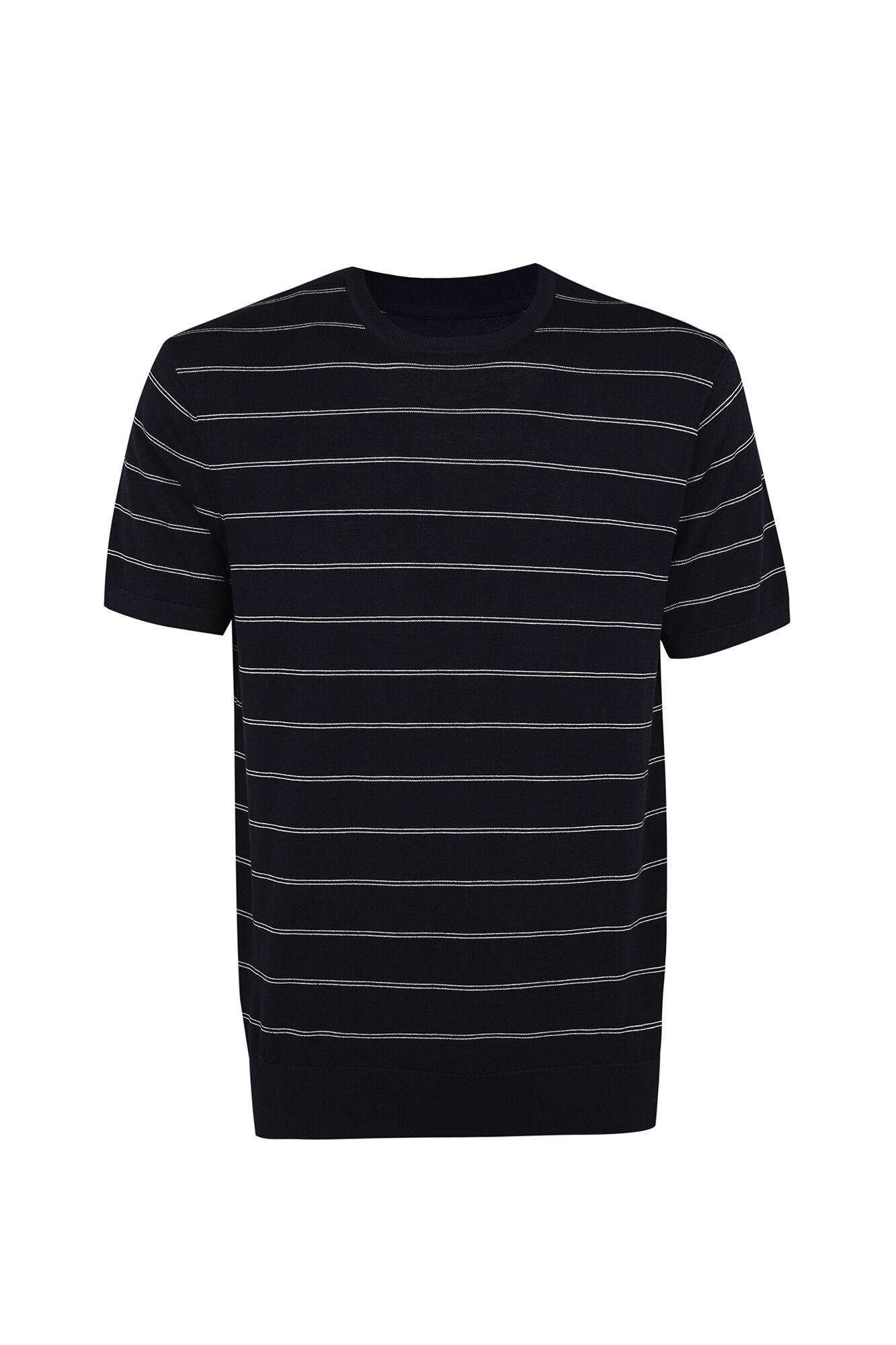 Cortefiel T-shirt de malha de manga curta de algod&atilde;o &agrave;s riscas