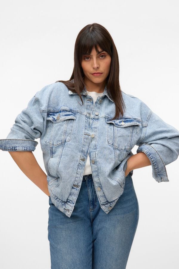 Vero Moda Curve Chaqueta vaquera talla grande Azul