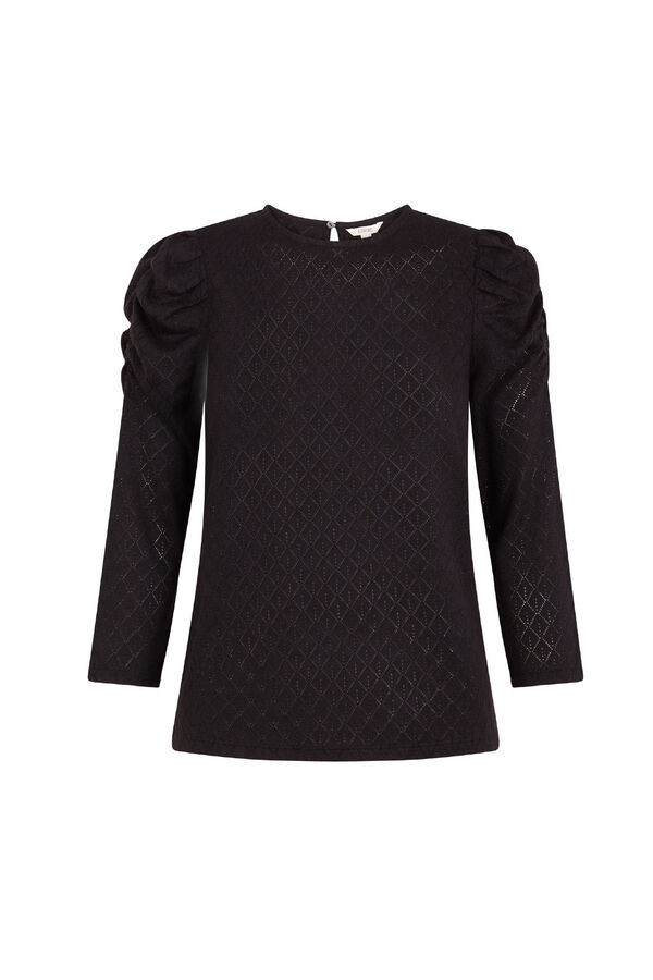 Slowlove Structured top with puffed sleeve Black