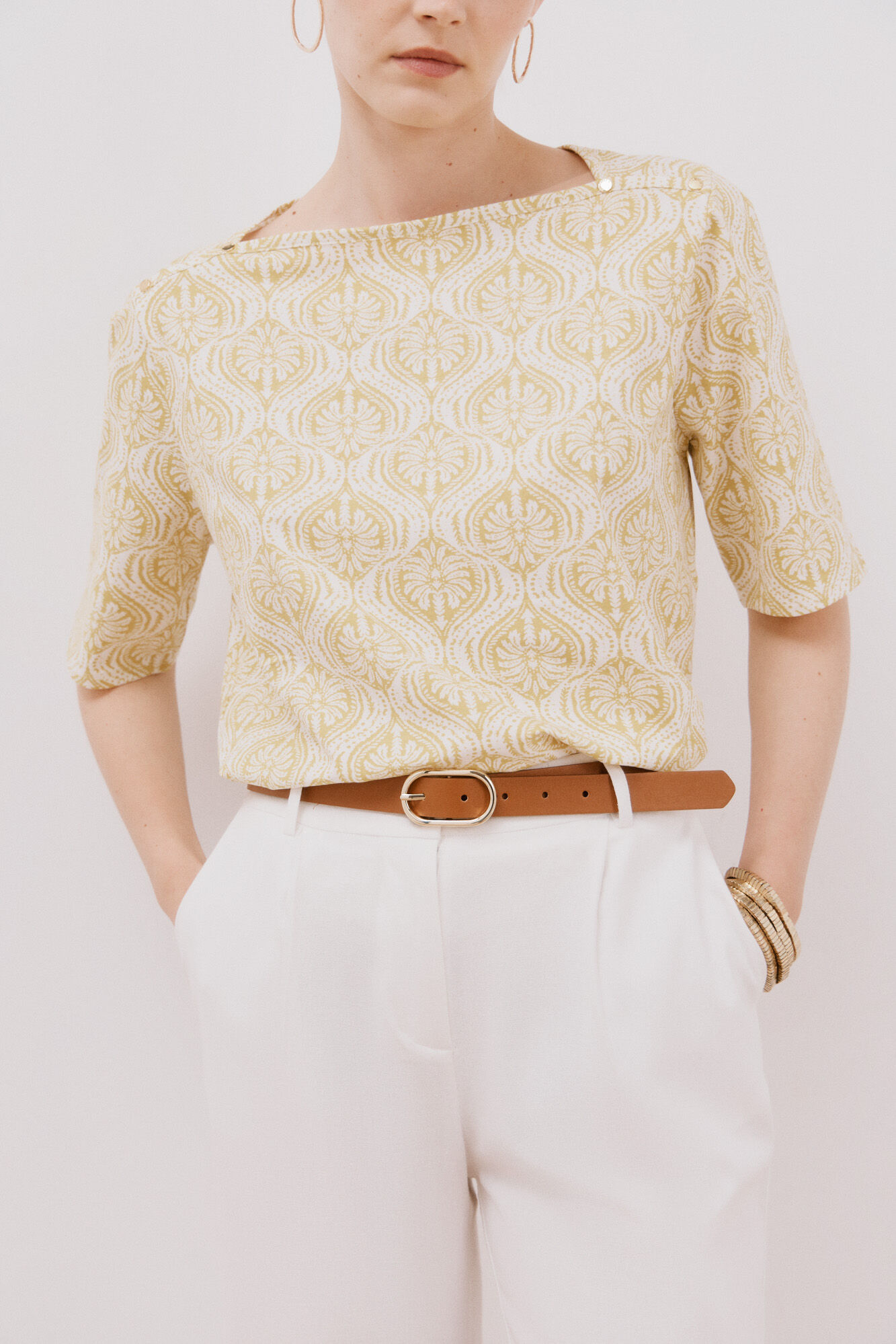 Cortefiel T-shirt b&aacute;sica decote barco