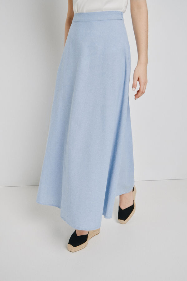 Vero Moda Cotton long skirt Blue