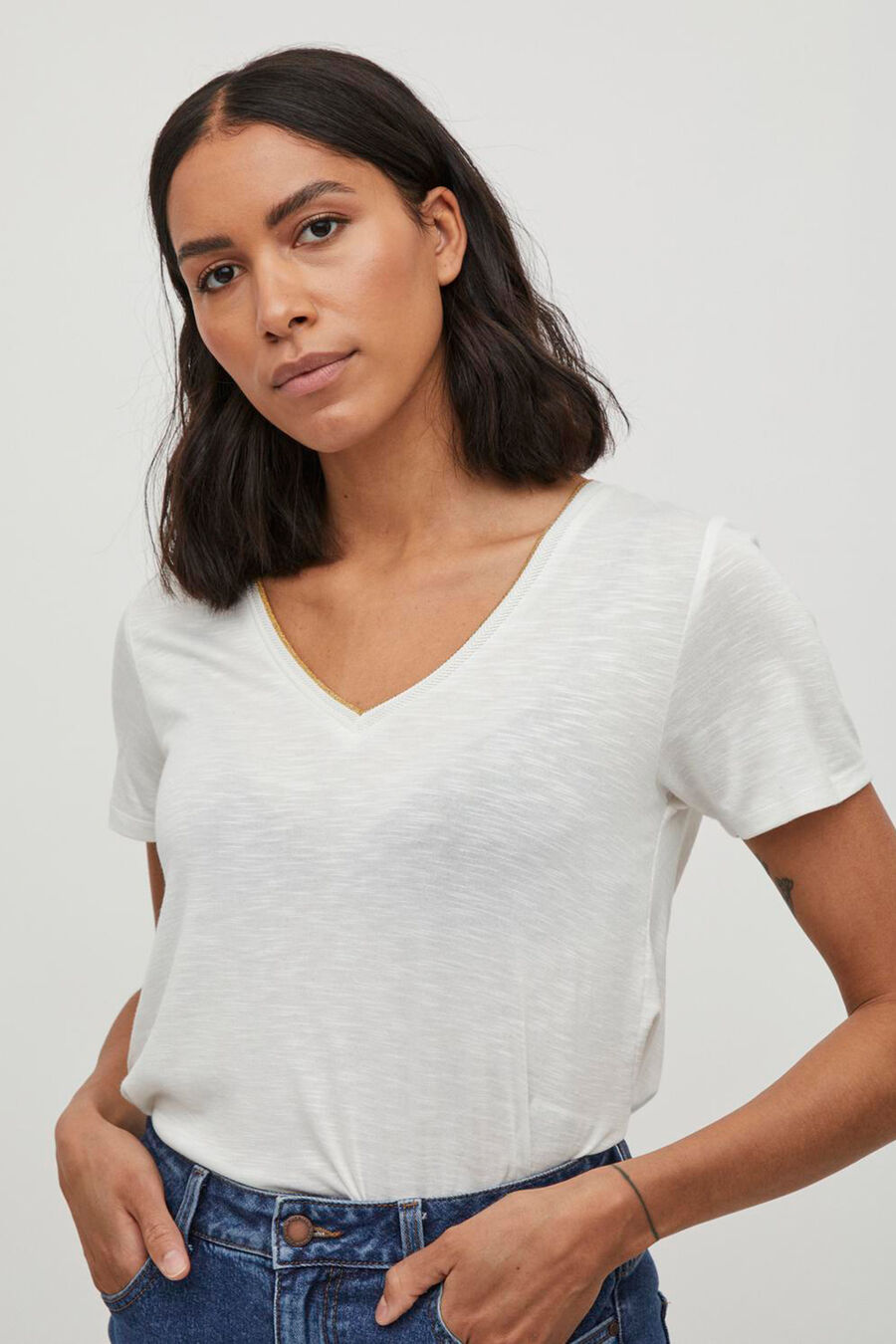 Camiseta manga corta de viscosa