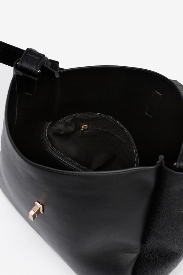 Vilanova Bolso de hombro efecto piel Negro