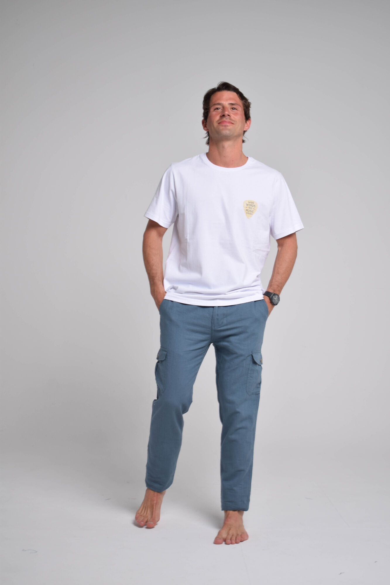 Cloking Cal&ccedil;a de linho cargo