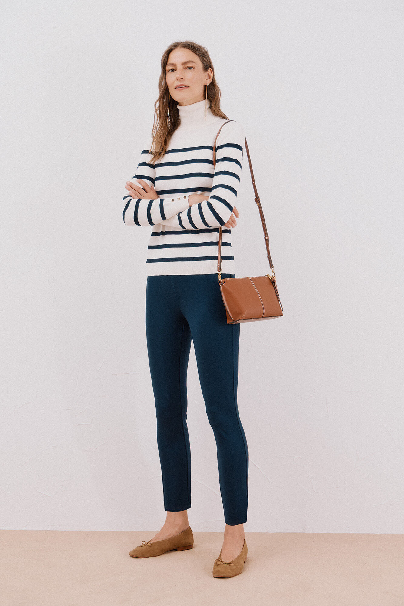 Cortefiel Su&eacute;ter listrado de gola alta