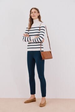 Cortefiel Jersey rayas cuello vuelto