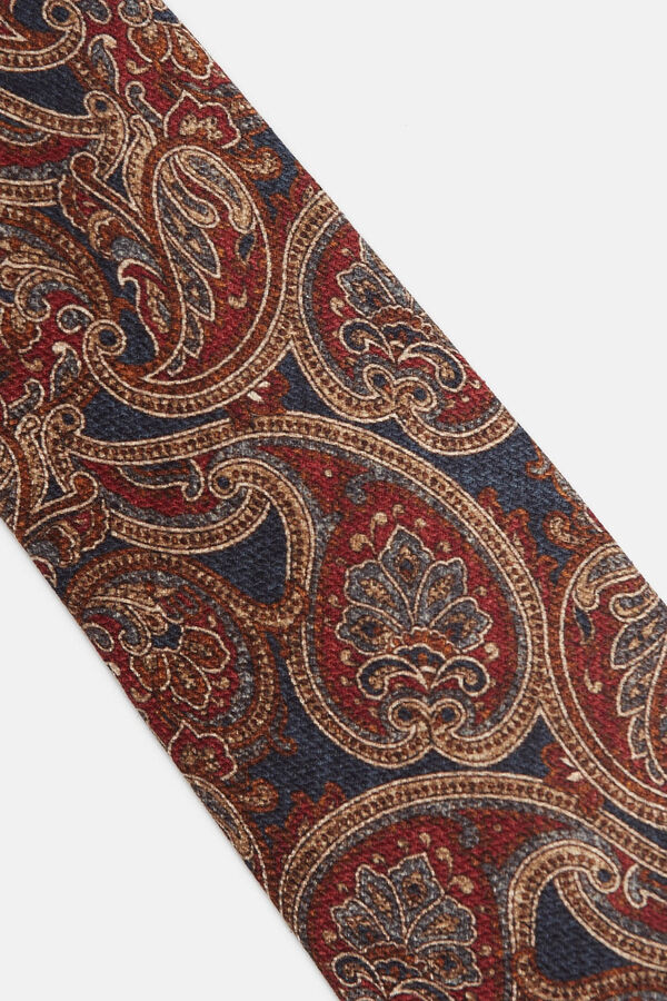 Silbon Corbata estampado cachemir Rojo