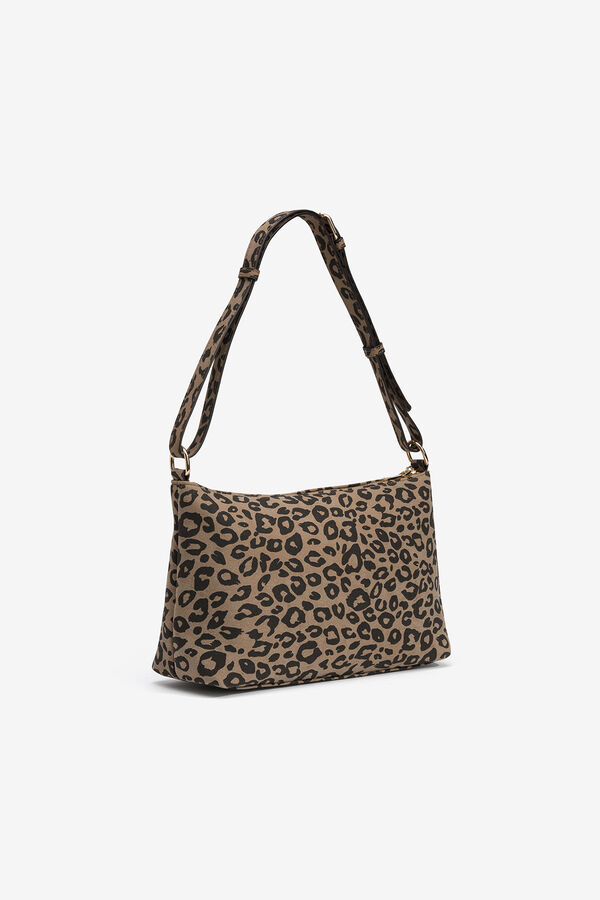 Vilanova Bolso efecto ante estampado Brown