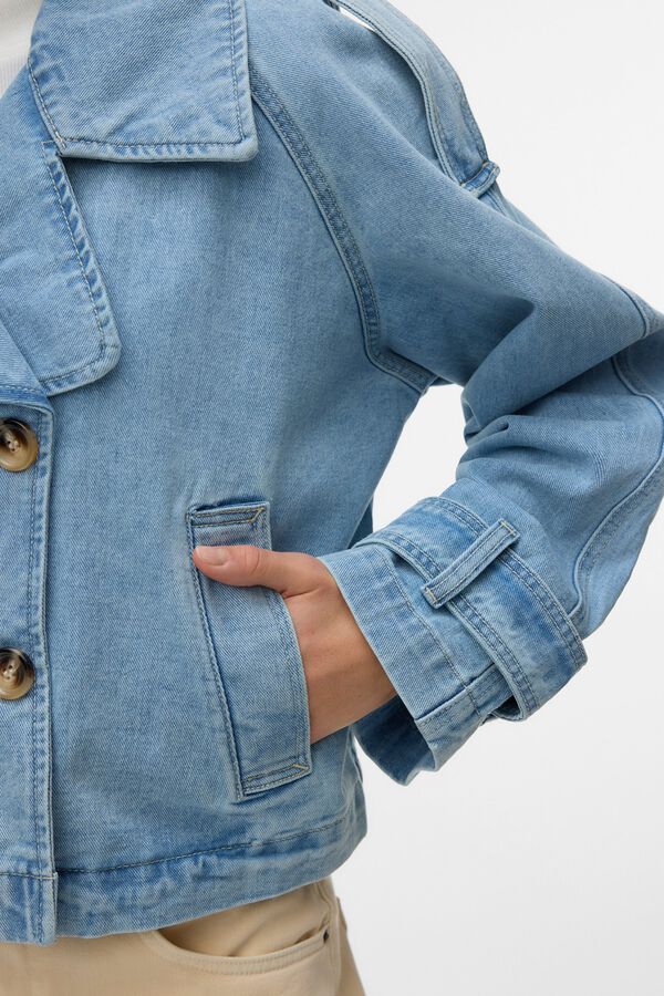 Vero Moda Cazadora denim cuello de solapa Azul