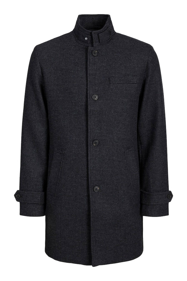 Jack & Jones Sobretudo curto de l&atilde; com gola alta Cinzento