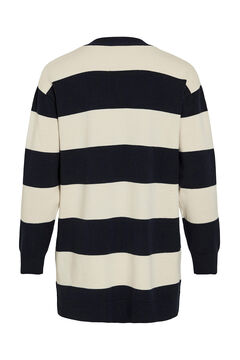 Vila C&aacute;rdigan midi de rayas con viscosa