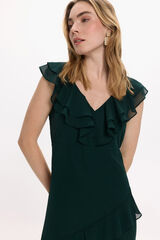 Vila Vestido de gasa midi de fiesta Green