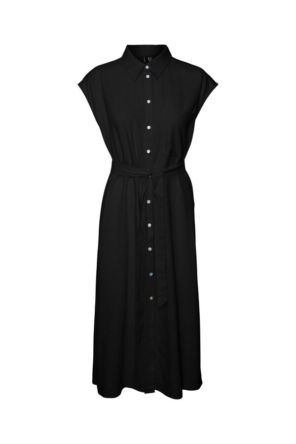 Vero Moda Vestido 7/8 camisero Black