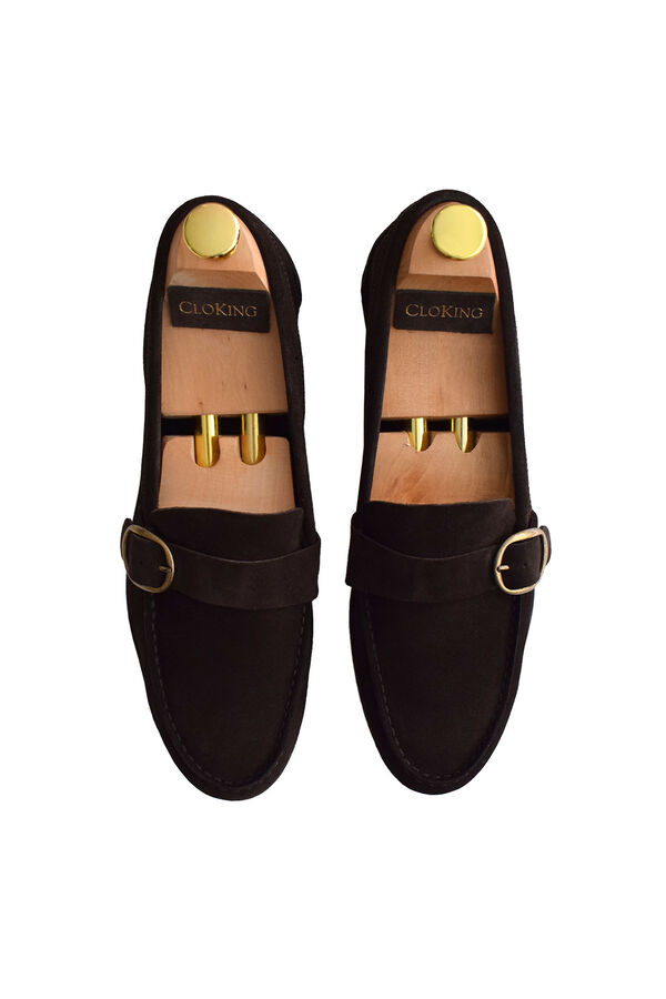 Cloking Zapato Mocas&iacute;n Hebilla Ante Marr&oacute;n Marr&oacute;n oscuro