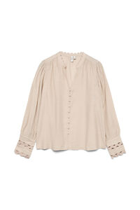 Vero Moda Camisa de manga larga detalles calados