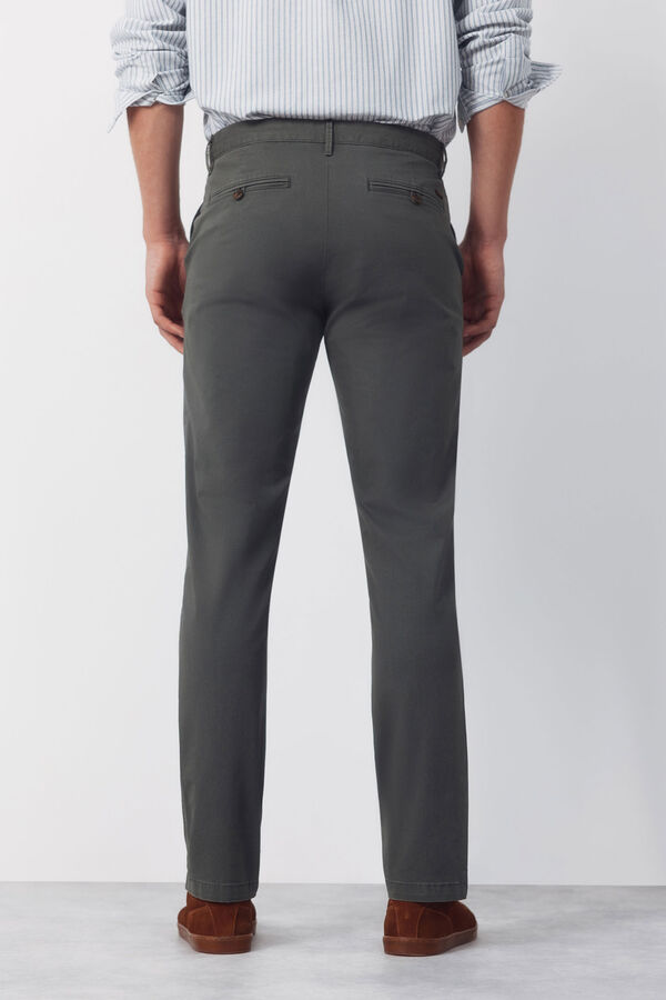 Cortefiel Pantal&oacute;n chino print slim Kaki