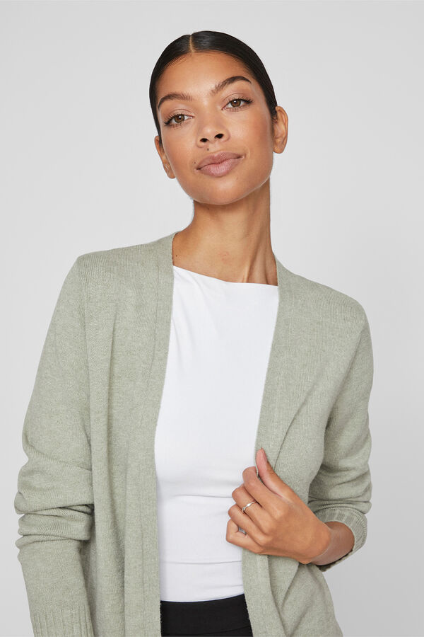 Vila C&aacute;rdigan de punto con viscosa Kaki