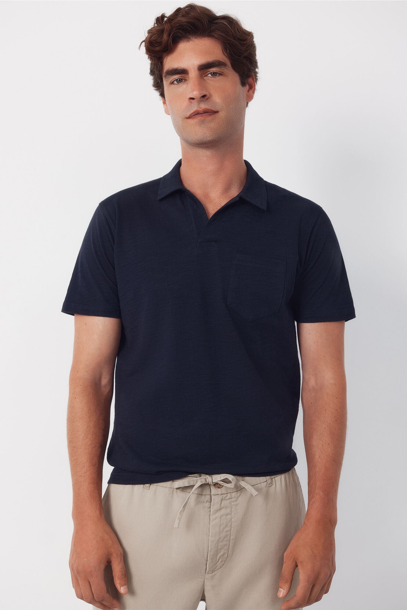 Cortefiel Polo liso slub