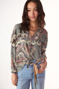 Slowlove Blusa estampada com folho