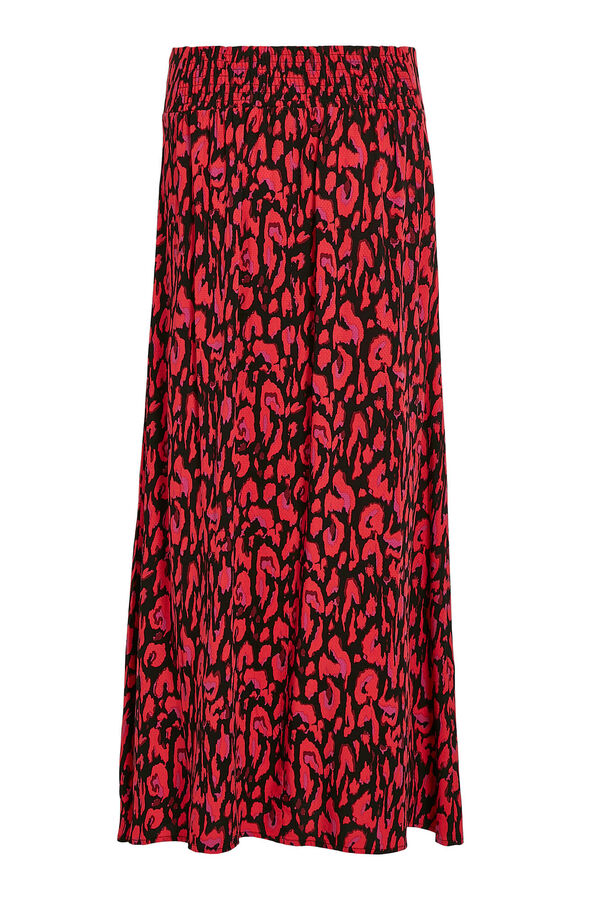 Vila Falda larga estampada Rojo