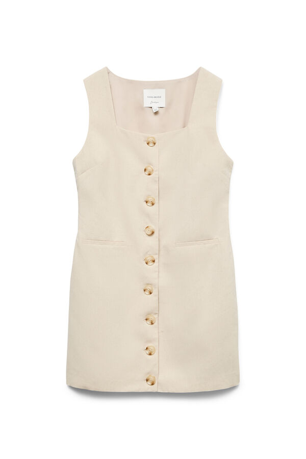 Vero Moda Vestido corto de algod&oacute;n Beige