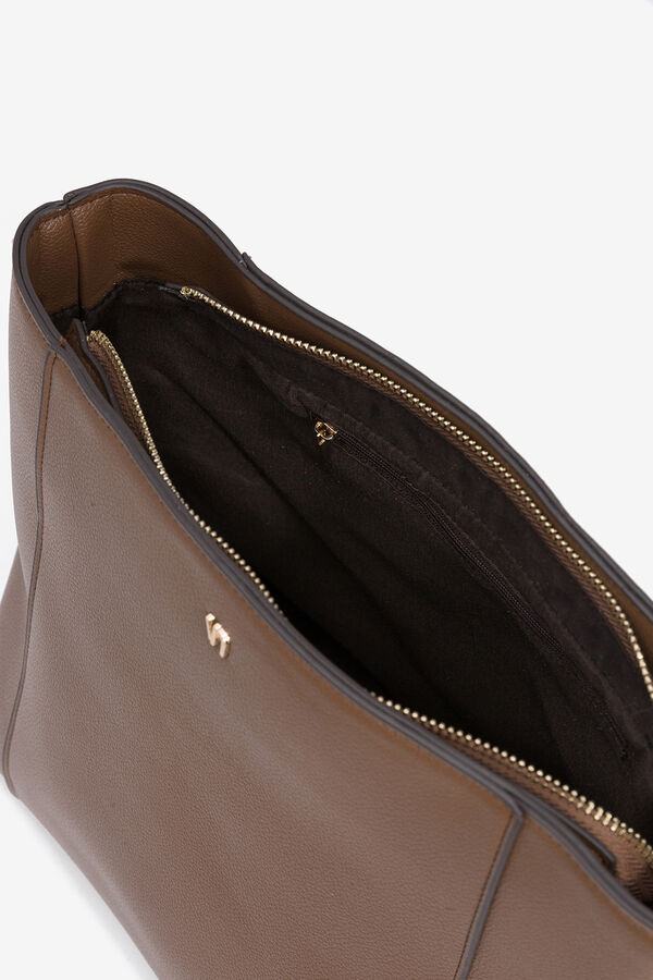 Vilanova Bolso de Hombro Efecto Piel Marrón