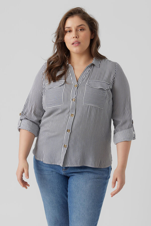 Vero Moda Curve Plus size shirt Printed blue