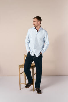 OOTO Camisa oxford liso manga larga