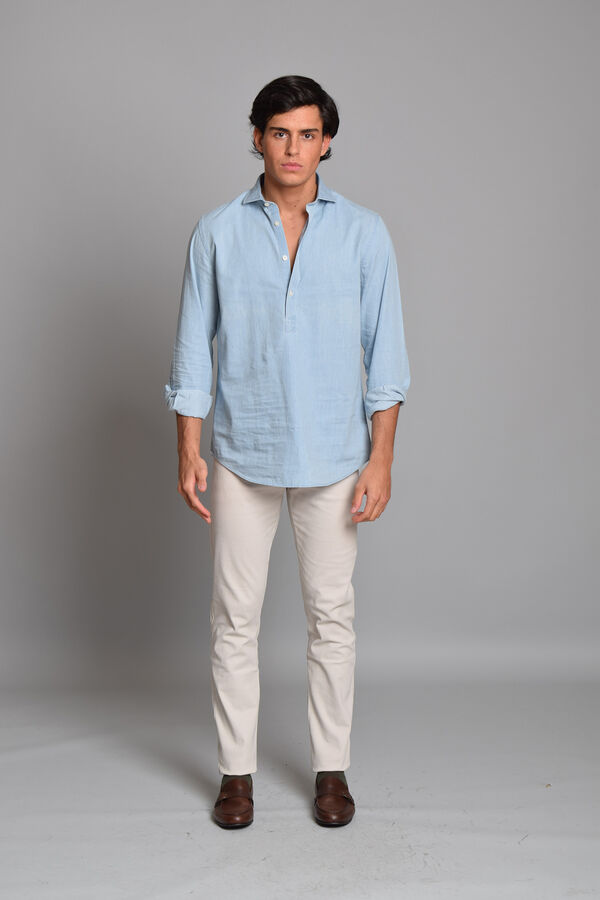 Cloking Denim Polo Shirt Blue