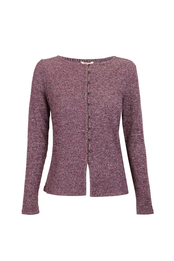 Slowlove C&aacute;rdigan melange Ciruela