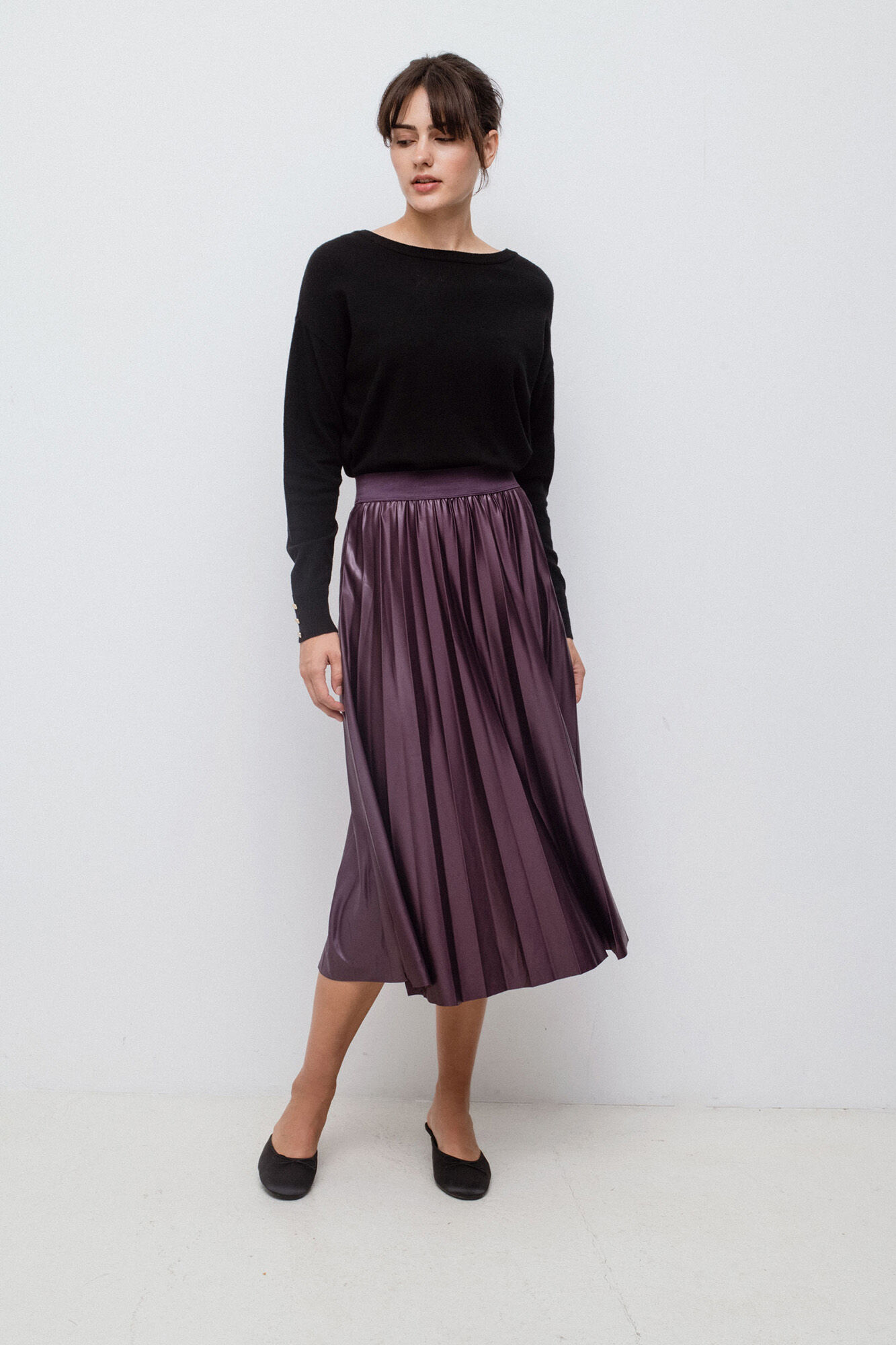 Vila Falda midi plisada