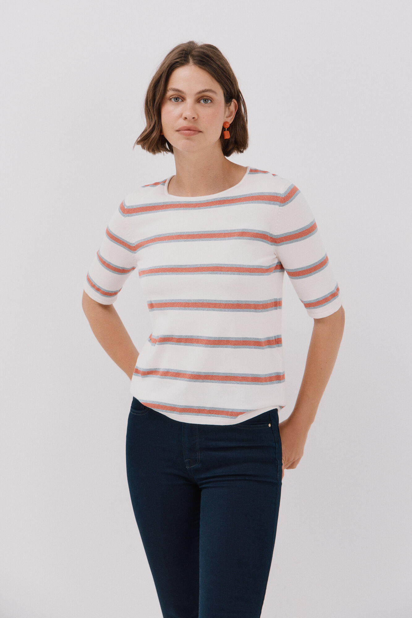 Cortefiel Camisola riscas multicor