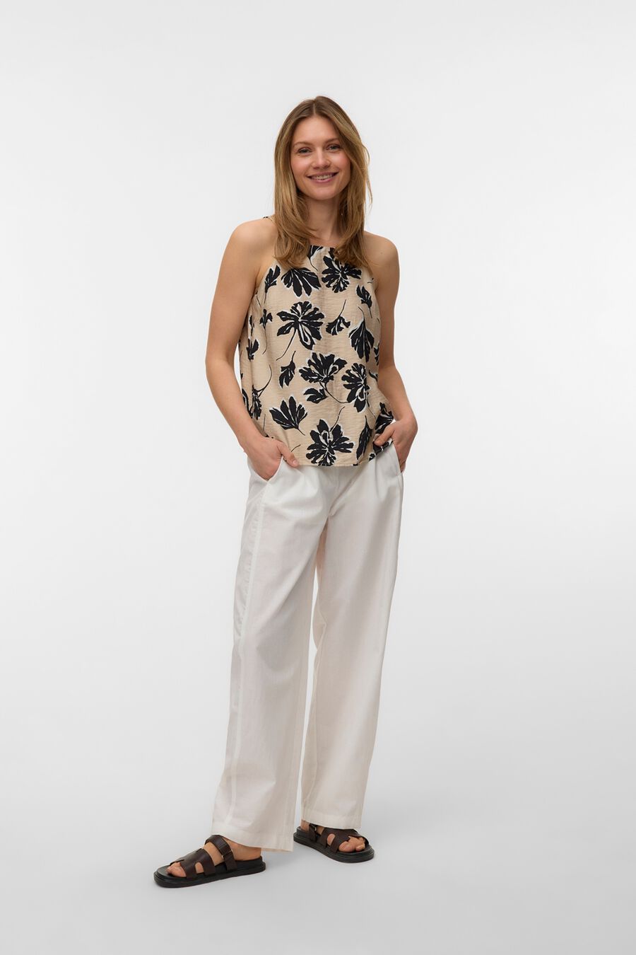 Top estampado con tirantes