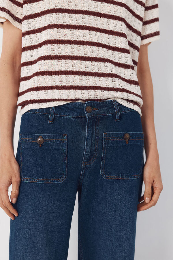 Cortefiel Navy pocket jeans Blue