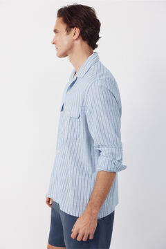 Cortefiel Camisa cuello bowling manga larga