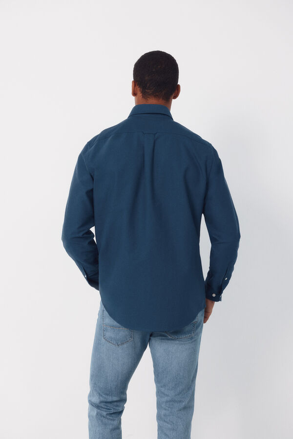 Cortefiel Plain Oxford shirt Blue